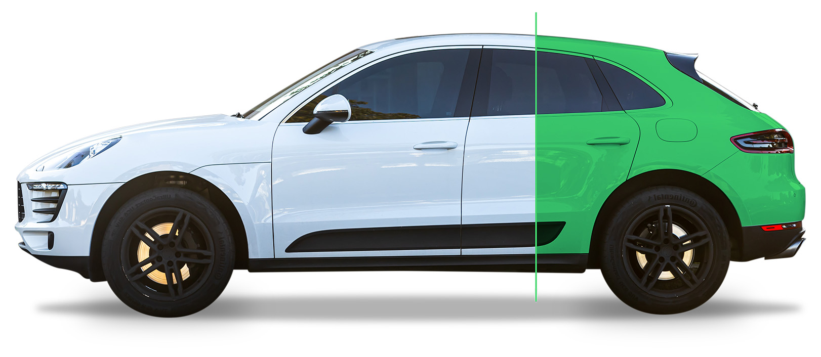 Vehicle diagram illustrating the insurance payout and MB&G Insurance Gap